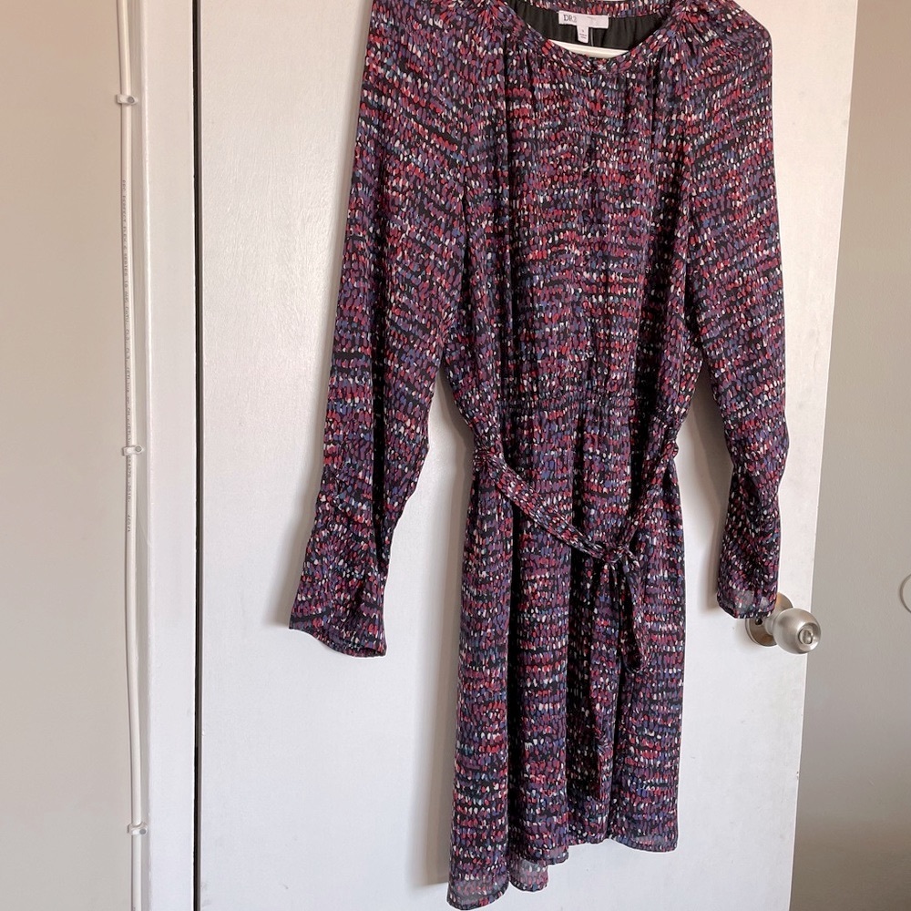 DR2 Multicolor Dotted Tie Front Dress - Size S - Picture 2 of 16